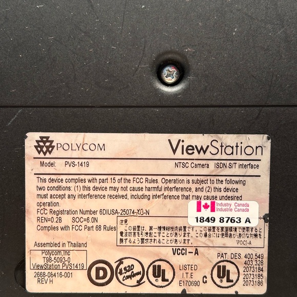 Polycom PVS-14xx Viewstation Conference NTCS Camera Model PVS-1419 - Picture 13 of 16
